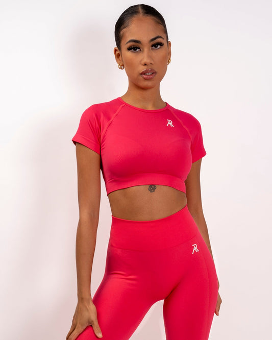 Signature Seamless Crop Top - Hot Pink