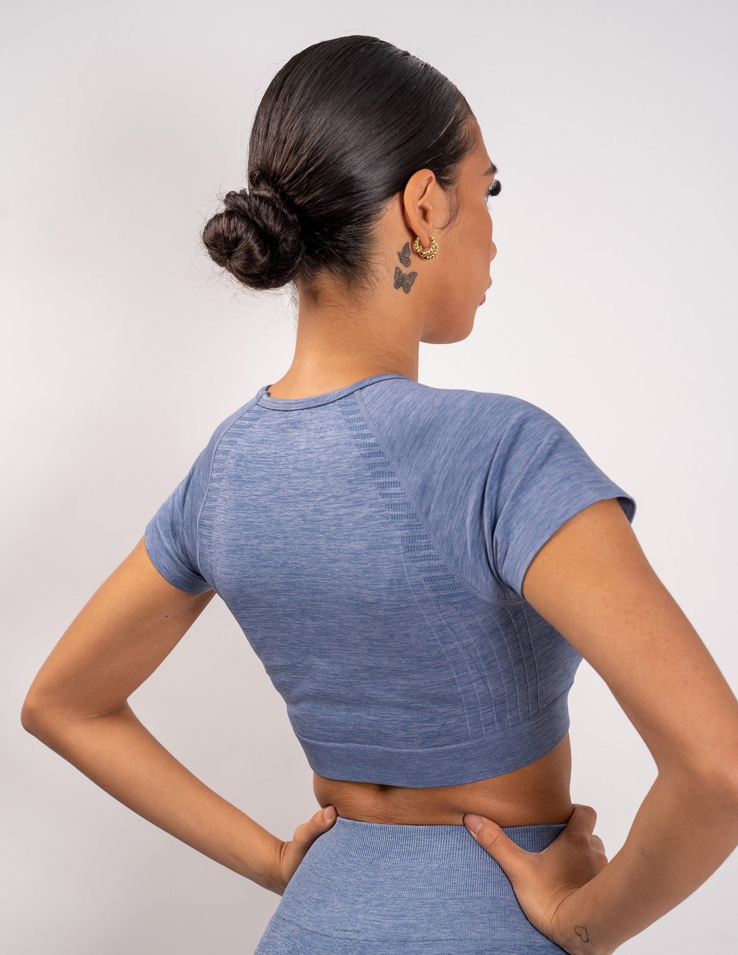 Signature Seamless Crop Top - Icy Blue